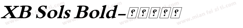 XB Sols Bold字体转换